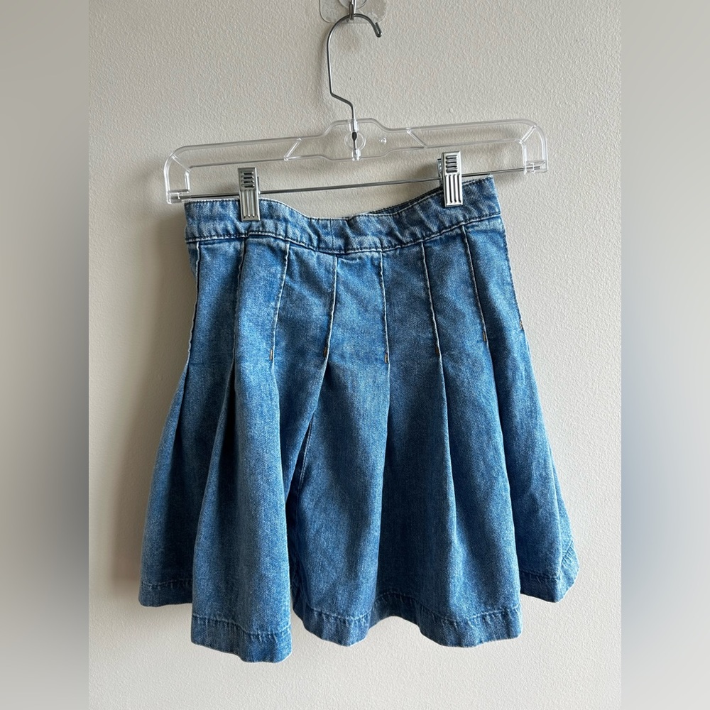 H&M pleaded Jean mini skirt size XS